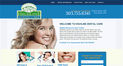 Desktop Screenshot of highlinedentalcare.com