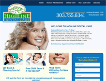 Tablet Screenshot of highlinedentalcare.com